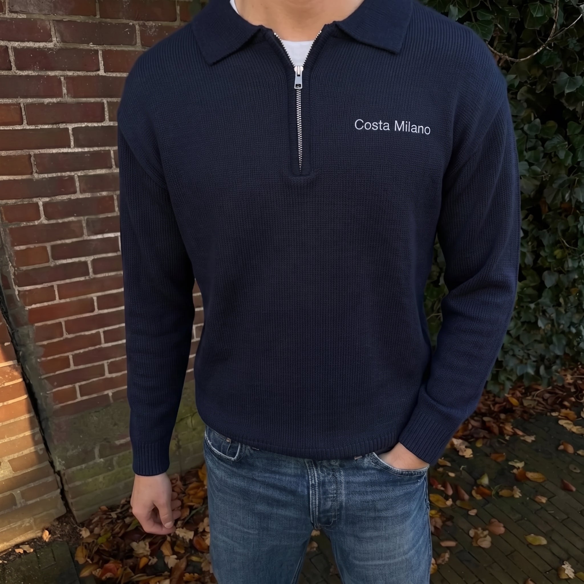 Portofino Quarter-Zip Polo Knit