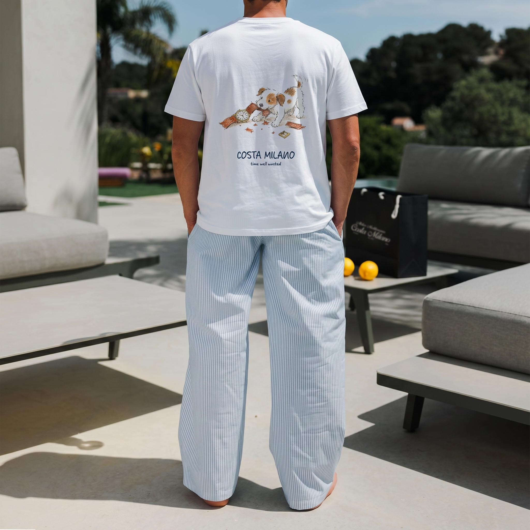 Stripped Linen Trousers